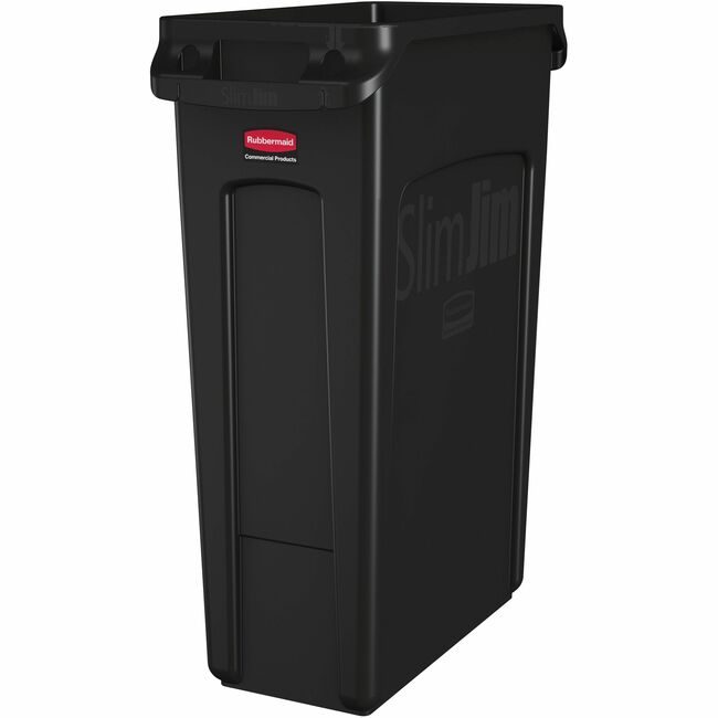 Rubbermaid Commercial Products Wastecan Vntd Slimjim 23G RCP354060BK