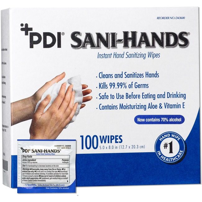PDI Healthcare Wipe Sani-Dex Alc Indv Pkt PDID43600