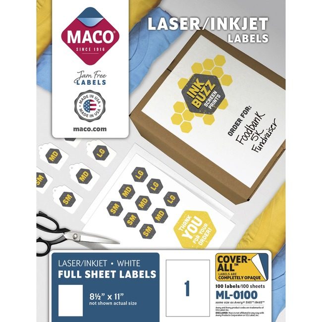 Chartpak, Inc. Maco Label Lsr 8.5X11 We MACML-0100
