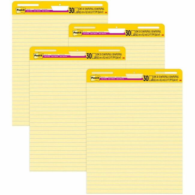3M Company Pad Easel Ruled Yw 4 Pack MMM561-VAD-4PK