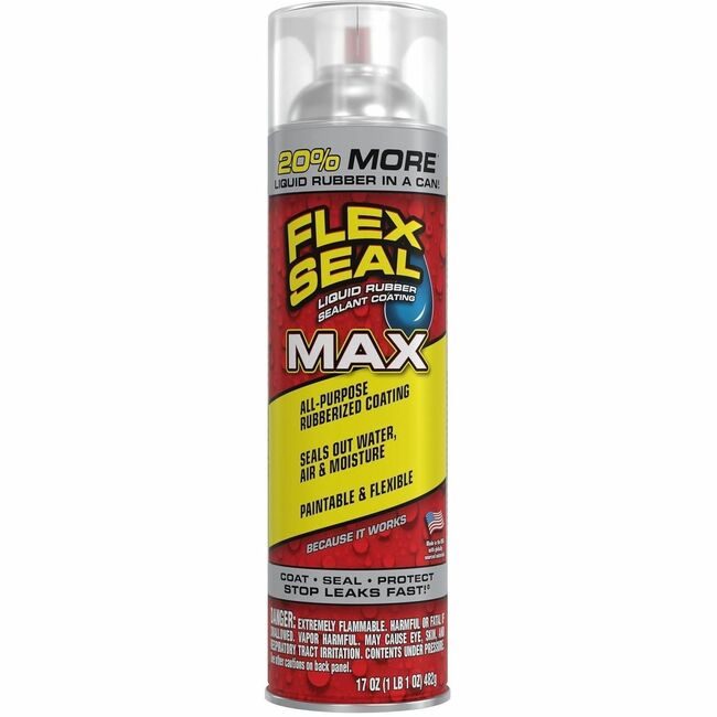 Swift Response, LLC Flex Seal Rubber Liquid Max 17OZ Clear FLXFSMAXCLR24