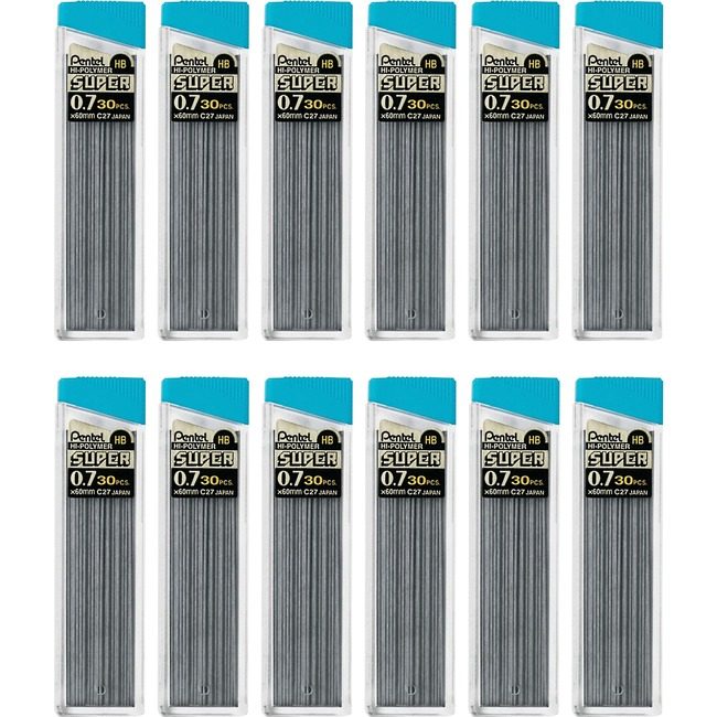 Pentel of America Lead 0.7MM Hb/Black 30 Count PENC27HBBX