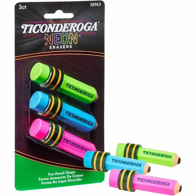 Dixon / Ticonderoga Dixon Ticonderoga Company / Ersr Pnclshpd Assorted 3 Count DIXX38963