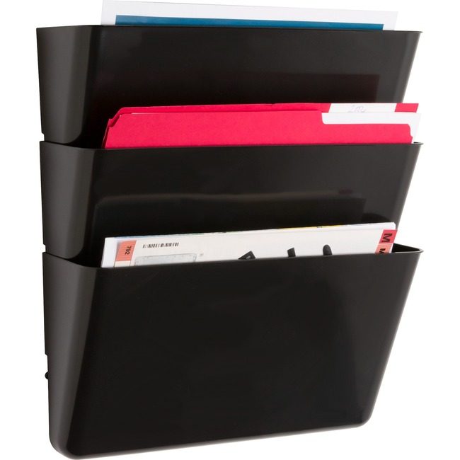 Lorell File Stak Black 3 Pack LLR60000
