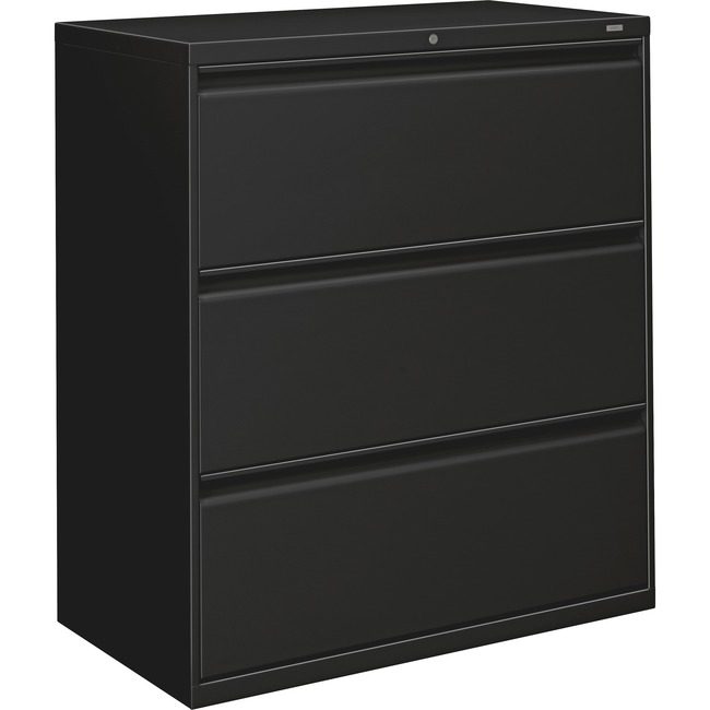 The HON Company File Lateral 3DRAWER Black HON883LP