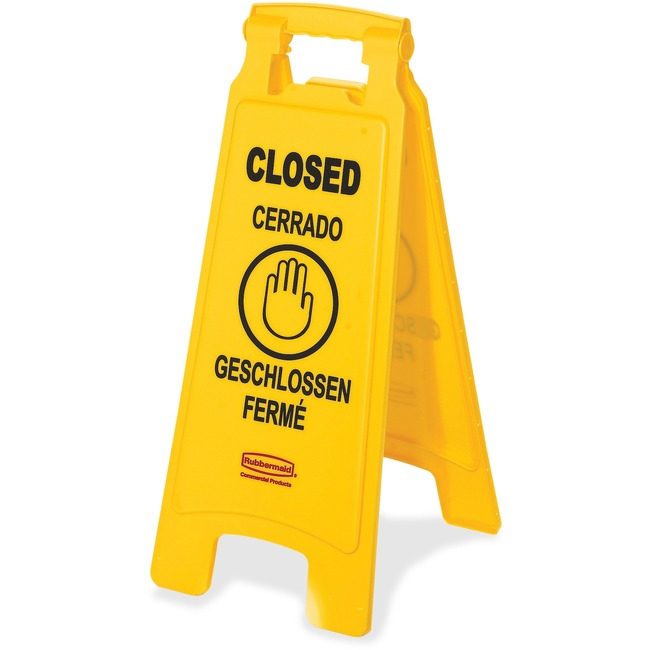 Rubbermaid Commercial Products Sign Closed Floor RCP611278YW