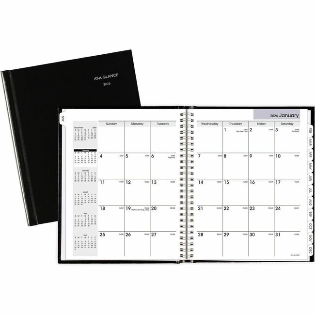 ACCO Brands AT-A-GLANCE Book Appt Premiere 7X9" Black AAGG400H-00