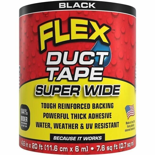 Swift Response, LLC Flex Seal Tape Duct 4.6"X20 Black FLXDTBLKR4620