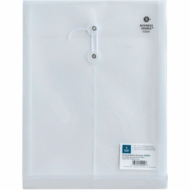 Business Source Envelope Poly Trnsmittal Clear BSN02020