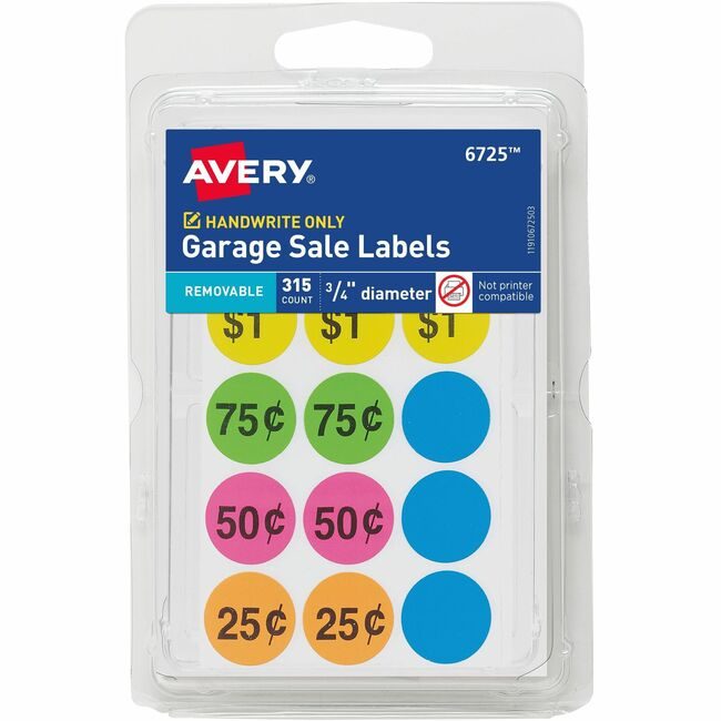 Avery Products Corporation Label Grgsale Hw 15UP AVE06725