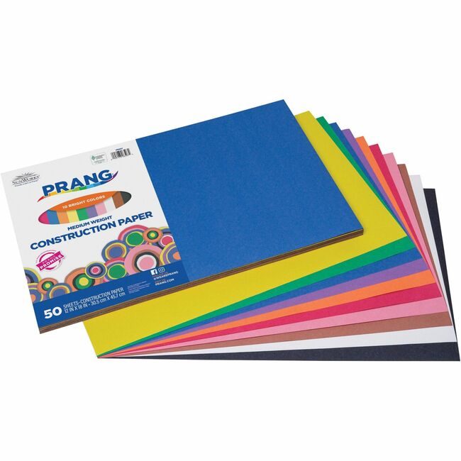Pacon Corporation Paper Constr 12X18 Assorted 50SH PAC6507