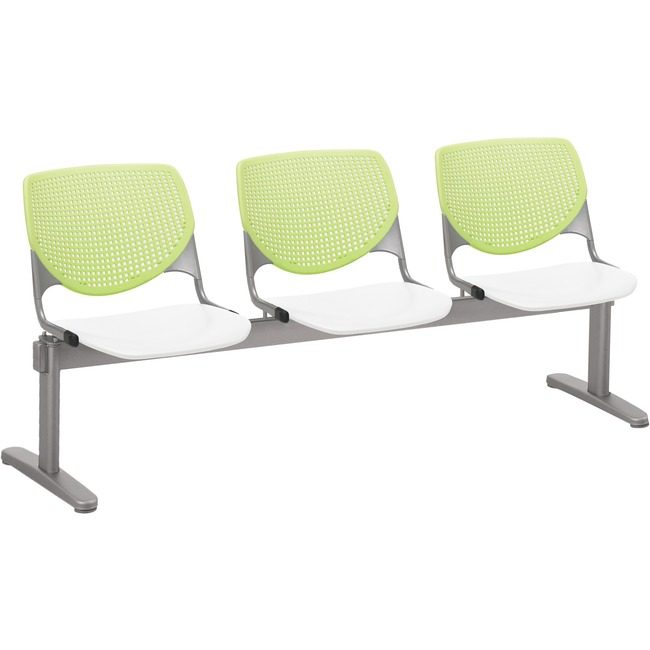 KFI Seating Beamseat 3SEAT Green/White KFI2300BEAM3148