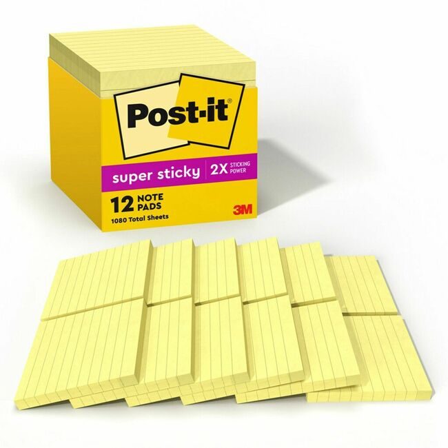 3M Company Note Postit 4X4 Lined 12 Pack MMM675-12SSCP