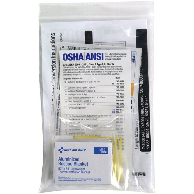 Acme United Corporation First Aid Only Kit Conversion ANSI 21 A FAO91365