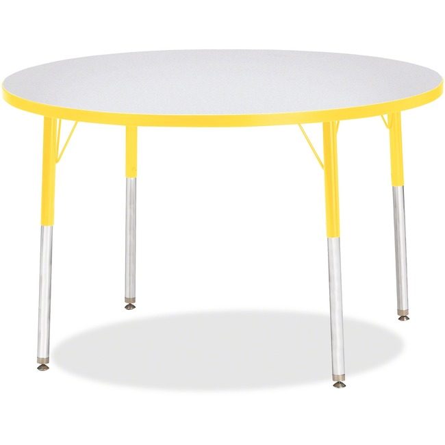 Jonti-Craft, Inc. Table Activity 42"RND Gy/Yw JNT6468JCA007