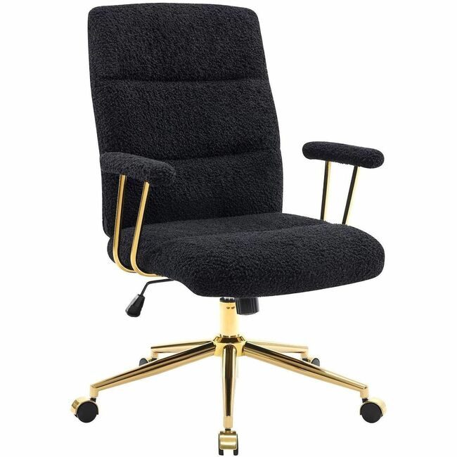RTA Products Chair Soho W/Arms Fabrc Black RTA3270CBK