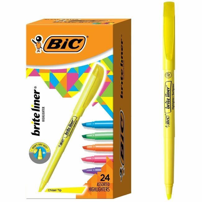 BIC Corporation Highlighter Pocket 24 Count BICBL241AST