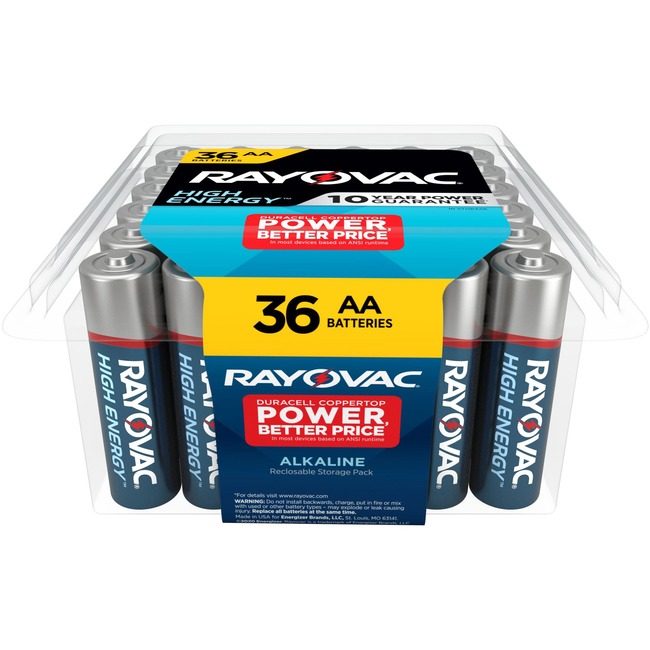 Energizer Holdings Rayovac Battery Alka Hi Enrgy Aa 36 Pack RAY81536PP