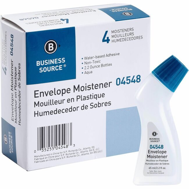 Business Source Moisteners Squeeze 4 PK BSN04548