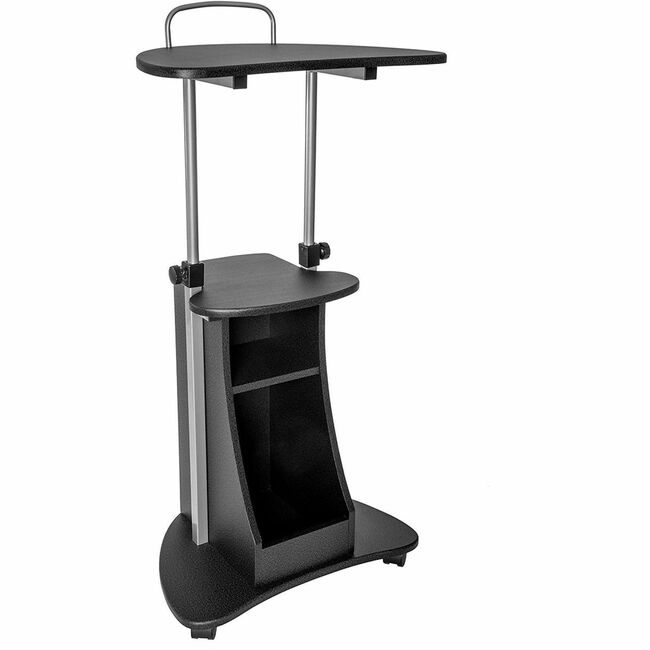 RTA Products Cart Laptop Adj Hgt Mble Black RTAB002GPH06