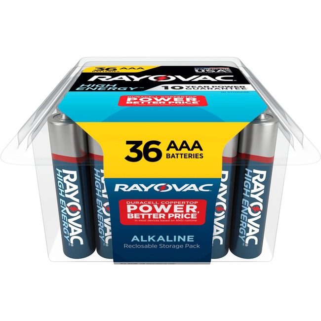 Energizer Holdings Rayovac Battery Alka Hi Enrg Aaa 36 Pack RAY82436PP