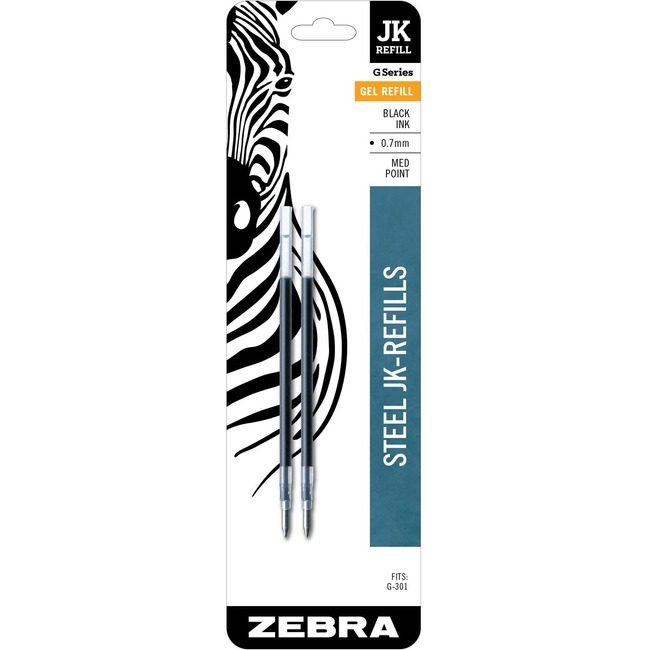 Zebra Pen Corporation Refill Gel G-301 0.7 Black 2 Pack ZEB88112
