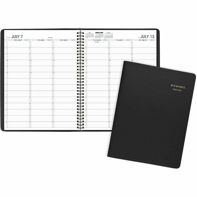 ACCO Brands AT-A-GLANCE Book Appt Wk Ay Leather Black AAG70-957-05