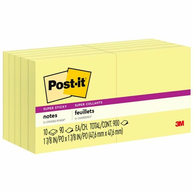 3M Company Notes Post-It 2X2 10 Pack Ca MMM622-10SSCY