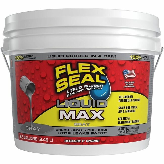 Swift Response, LLC Flex Seal Rubber Liquid 2.5GAL Gray FLXLFSMAXGRY02