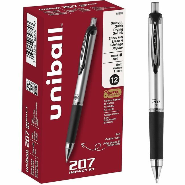 Mitsubishi Pencil Co. / uni-ball Pen Gel 207IMPACT Retrct Black UBC65870DZ