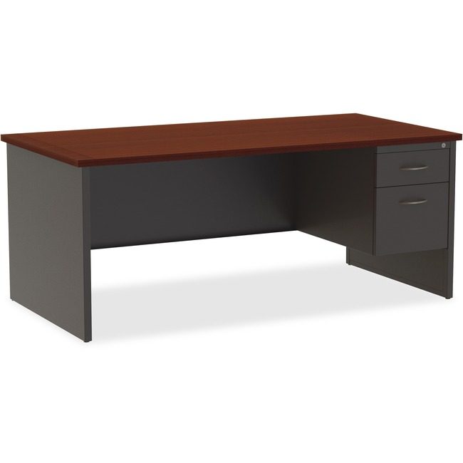 Lorell Desk 36"X72" RH PED Ch/Mah LLR79144
