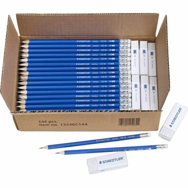 Staedtler Set Pncl/Erasr Norica 144 Count STD13246C144