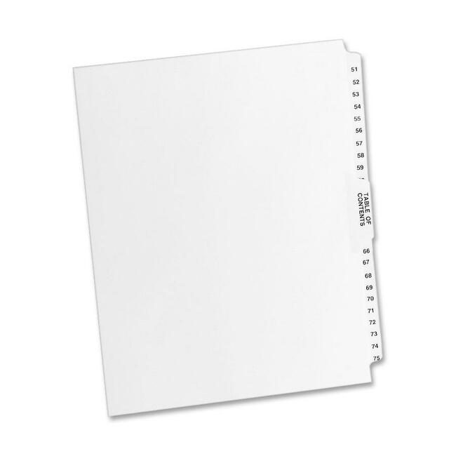 Avery Products Corporation Dividers Legal Sdtab 51-75 AVE11396