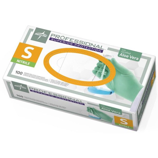 Medline Industries Glove Pro Pd-Fr Nit Aloe S MIIPRO31761