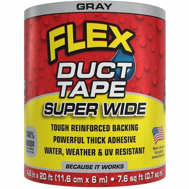 Swift Response, LLC Flex Seal Tape Duct 4.6"X20 Gray FLXDTGRYR4620