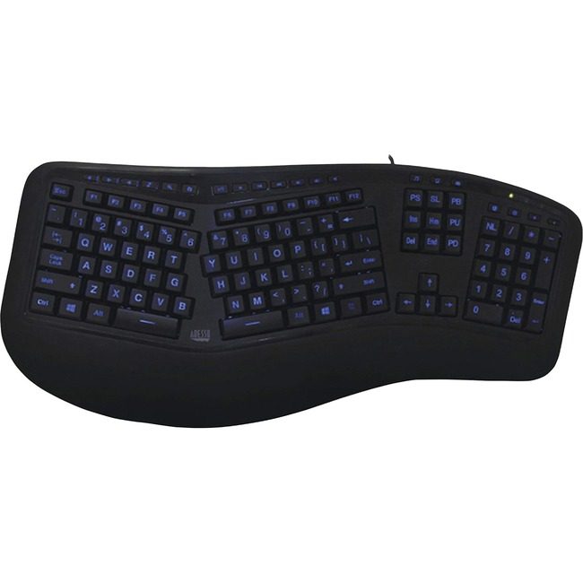 Adesso Kboard Illum Ergonomic Black ADEAKB150EB