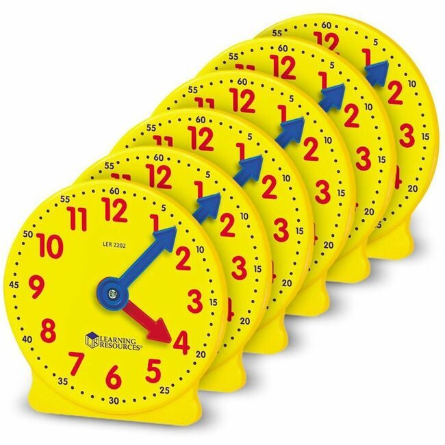 Learning Resources Clocks Big Time 4" MINI 6PC LRNLER2202