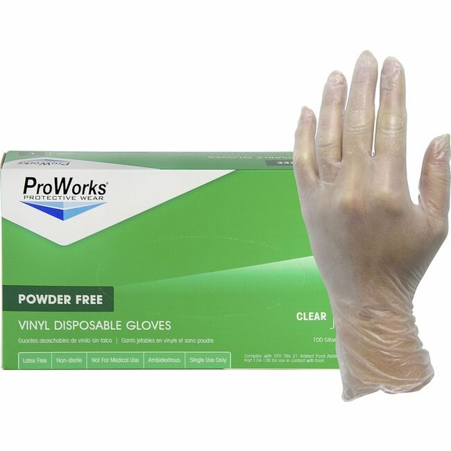 Hospeco Brands Group Glove Vinyl Pf 3M S HOSGLV103FS