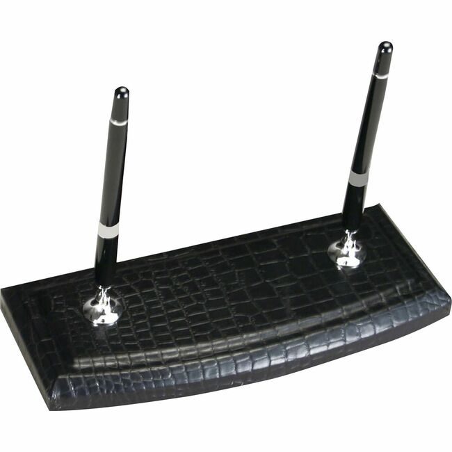 Dacasso Stand Pen Lthr Crocemb Black DACA2212