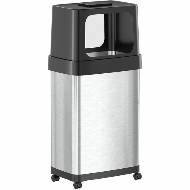 HLS Commercial Trashcan Pushdoor Stainless HLCHLS18DPO