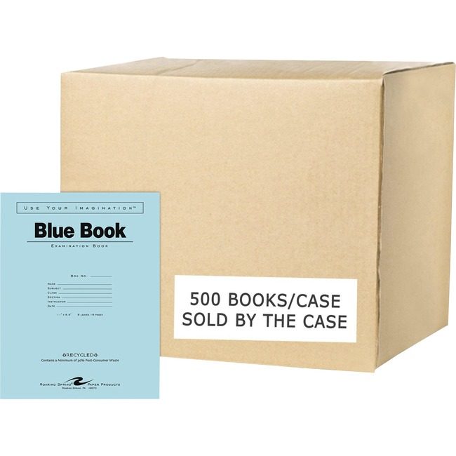 Roaring Spring Paper Products Exam Book Blue 11X8.5 8SHT ROA77609CS