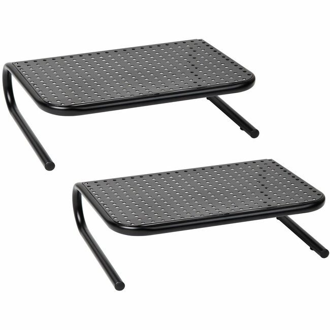 Mind Reader Products Stand Monitor Mtl Black 2 EA EMS2METMONSTBLK