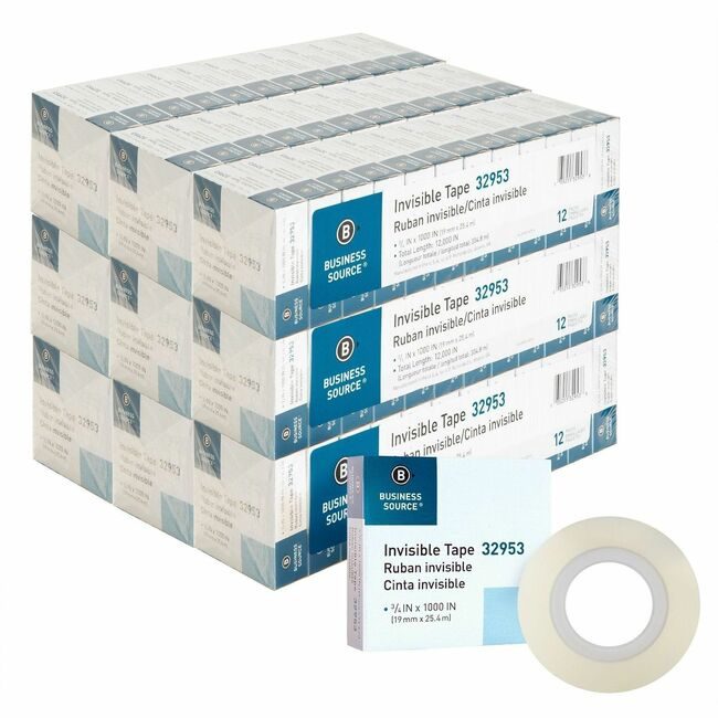 Business Source Tape Roll Inv 3/4X1000 12 Pack BSN32953CT