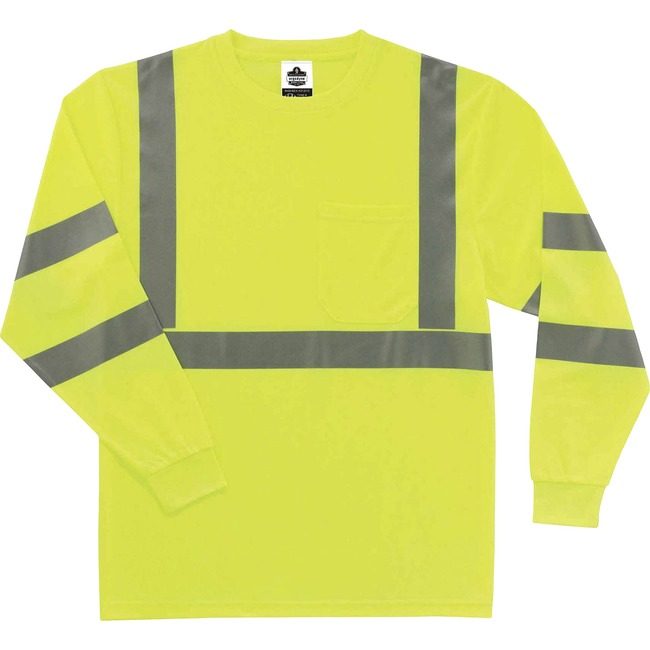 Ergodyne T-Shirt Long Sleeve 4X Lime EGO21708