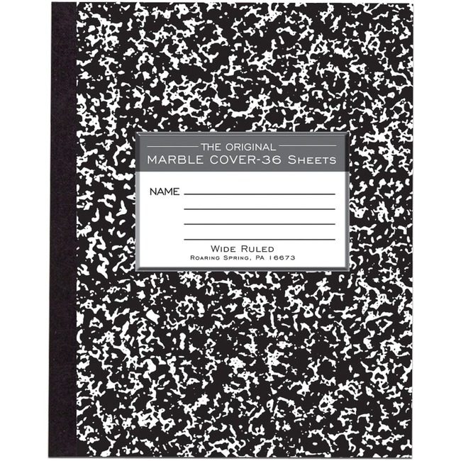 Roaring Spring Paper Products Book Comp 36SHT Wide Black ROA77332