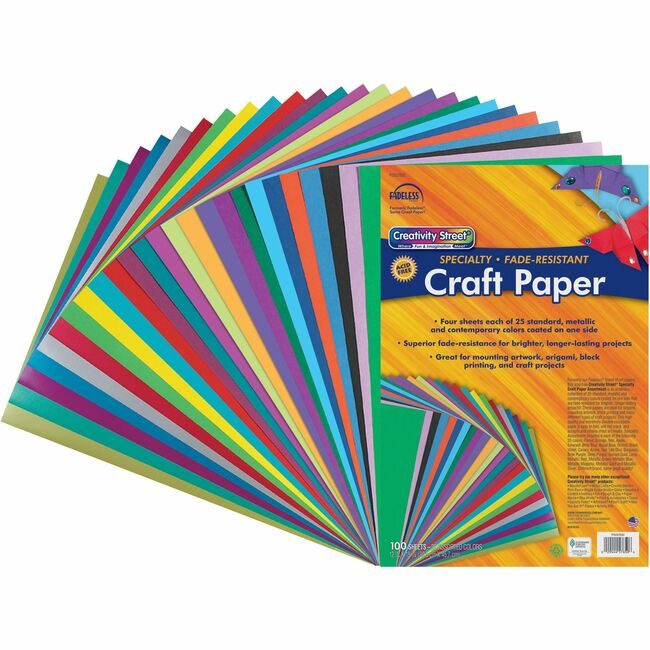 Pacon Corporation Paper Fadls 12X18 Assorted 100SH PAC57650