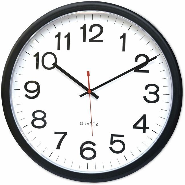 Universal Office Products Clock Wall Qtz 13.5" Black UNV11381