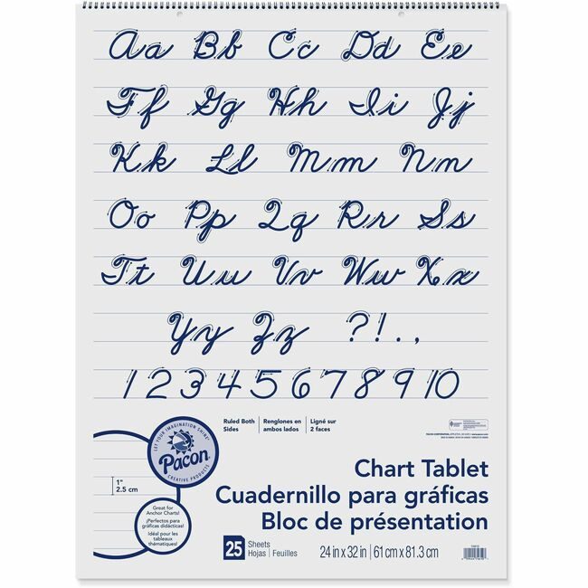 Pacon Corporation Tablet Chart 1"RLD 24X32 We PAC74610