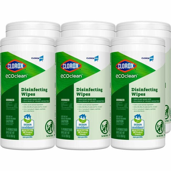 CloroxPro / Clorox The Clorox Company CloroxPro / Wipes Dsnfct Ecocln Cpro 75 CLO60605CT
