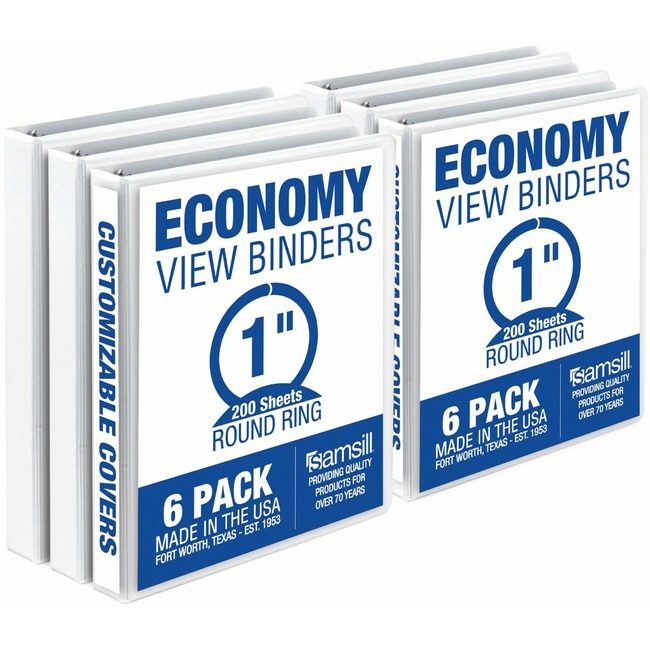 Samsill Binder View Value 1" 6 Pack We SAMI08537